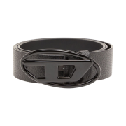 Diesel B-1DR Logo Buckle Belt Black