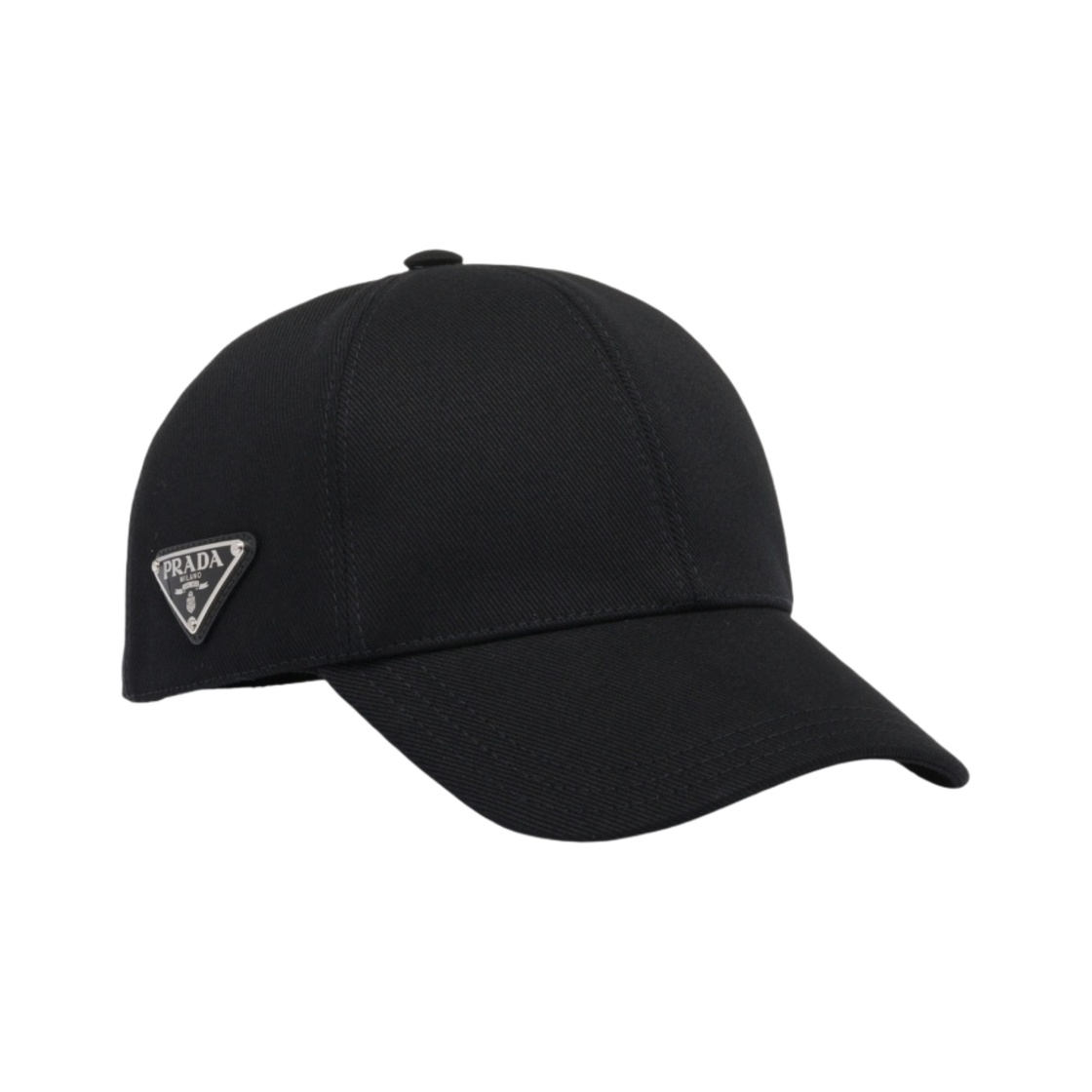 2HC274-2DXI-F0002 Prada Drill Baseball Cap Black - 대표 이미지 #1