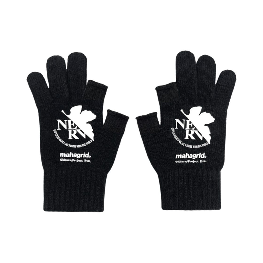 MG2EFMAB61BBK Mahagrid x Evangelion Eva Knit Glove Black