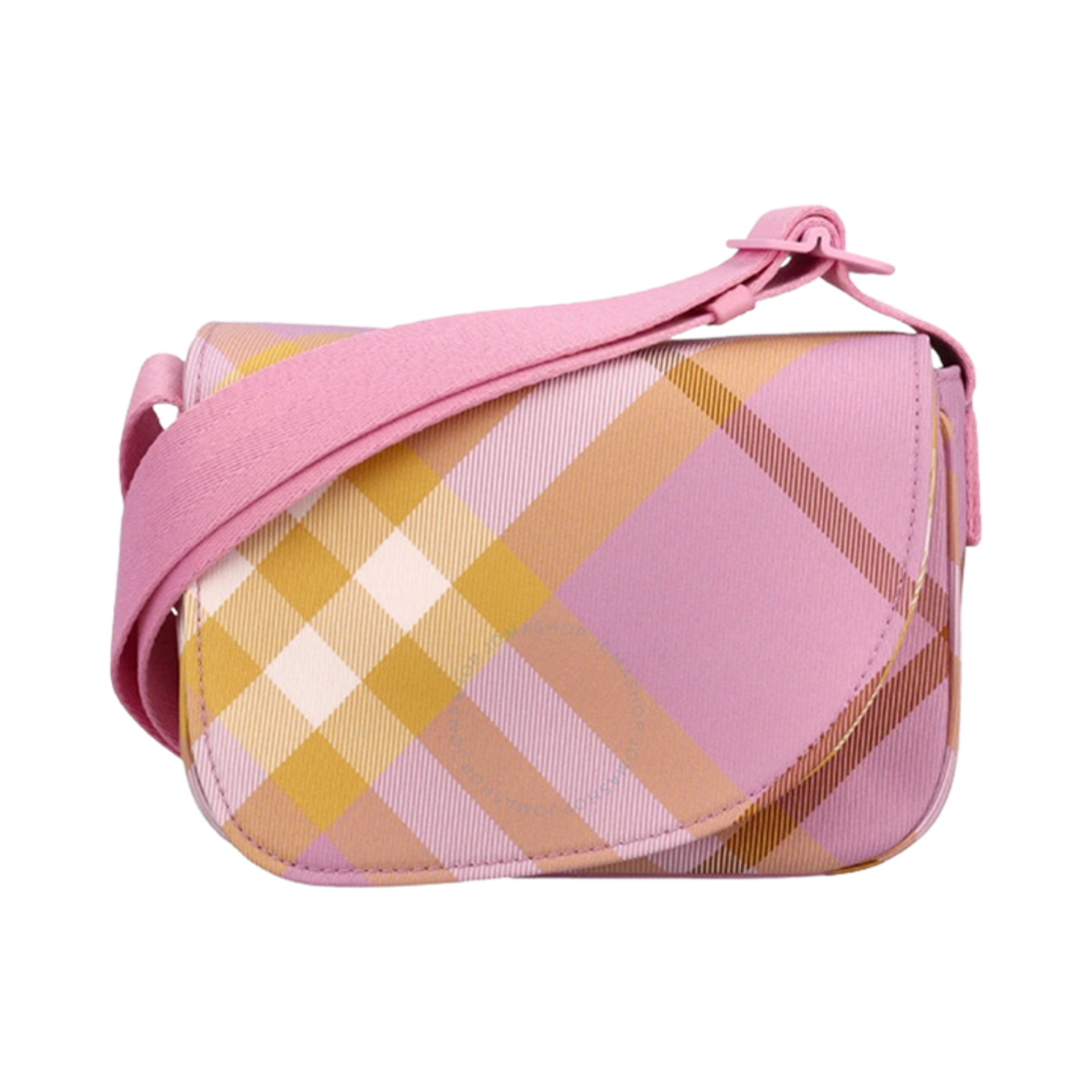 8090996 Burberry Check Messenger Bag Carnation Pink