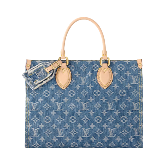 Louis Vuitton Onthego MM Monogram Denim Denim Blue