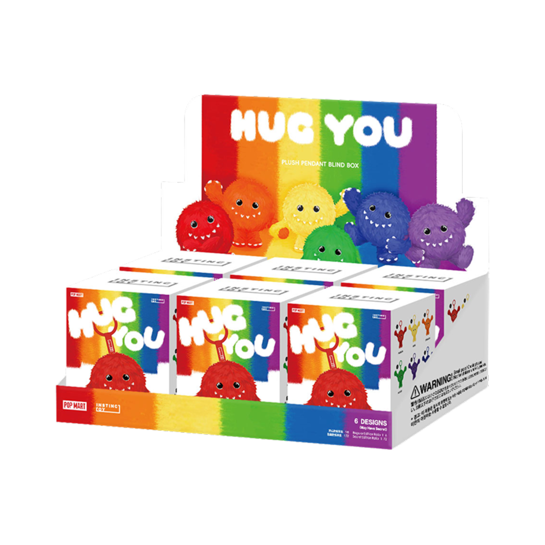 팝마트 인스팅토이 허그 유 시리즈 인형 키링 미개봉 랜덤박스 (6개입)(Pop Mart Instinctoy Hug You Series Plush Keyring Sealed Case (6 Blind Boxes)) - 1