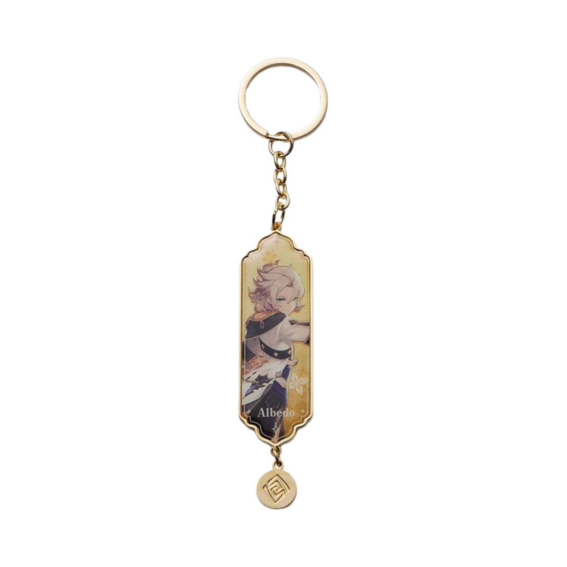 원신 금속 키체인 캐릭터 아트 테마 백악의 아이 알베도(Genshin Metal Keychain Character Art Theme Secretum Secretorum Albedo)
