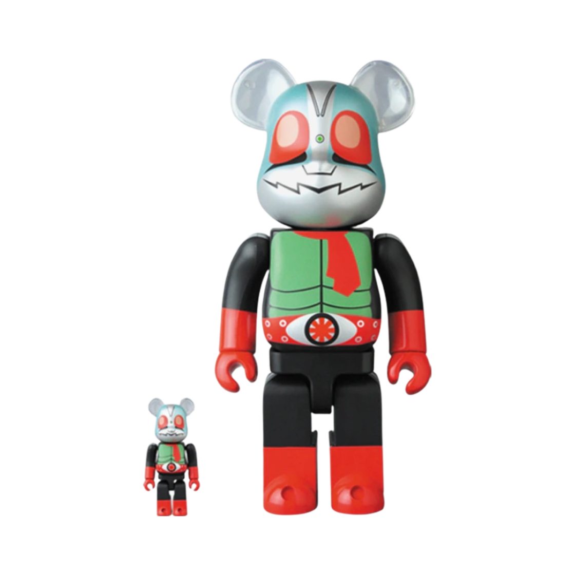 베어브릭 가면 라이더 뉴 2호기 100% & 400% 세트(Bearbrick Kamen Rider New No.2 100% & 400% Set) - 1