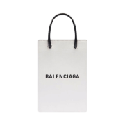 Balenciaga Mini Shopping Bag Phone Holder White