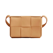 Bottega Veneta Mini Leather Cassette Almond