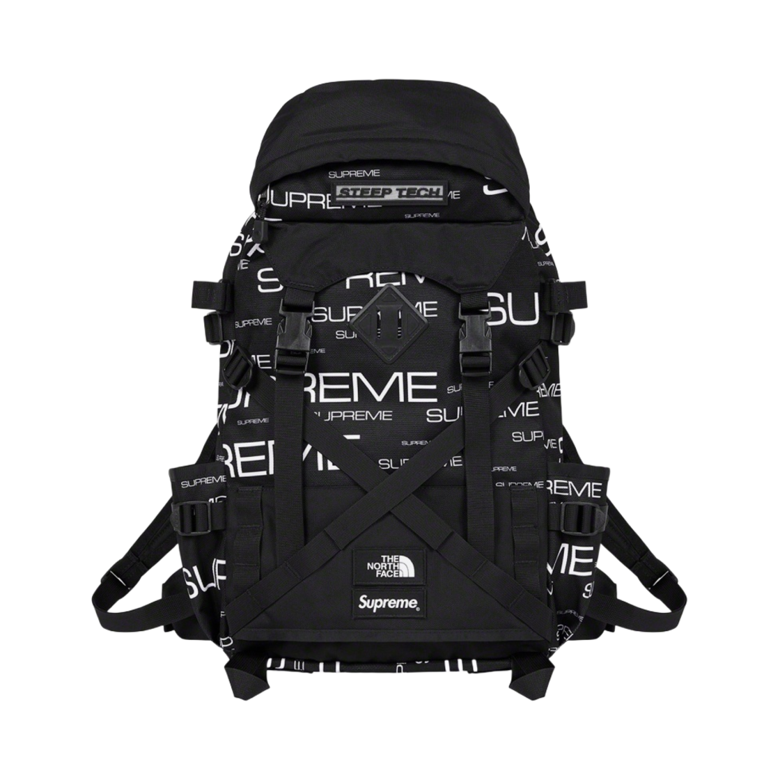 슈프림 x 노스페이스 스팁 테크 백팩 블랙 - 21FW