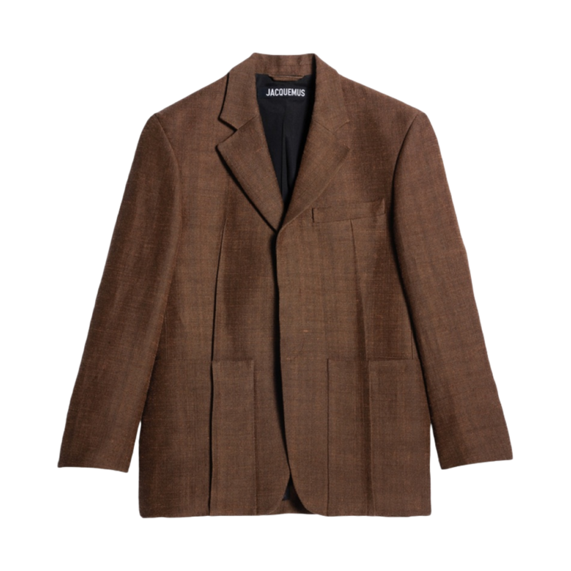 (W) 자크뮈스 라 베스테 D 옴므 스퀘어 자켓 다크 브라운((W) Jacquemus La Veste D Homme Square Jacket Dark Brown) - 1