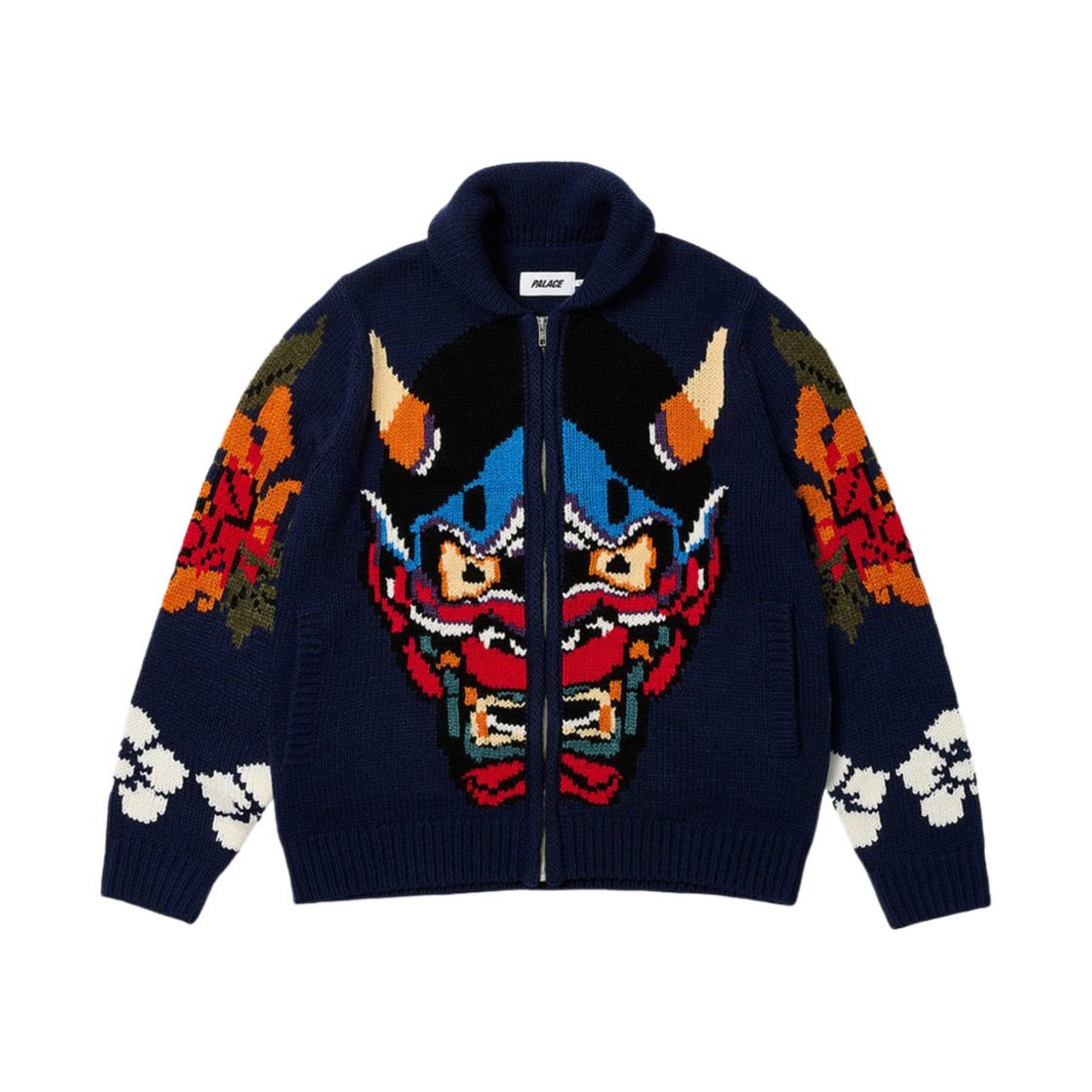 팔라스 데몬 코위찬 니트 블루 - 23FW(Palace Demon Cowichan Knit Blue - 23FW)