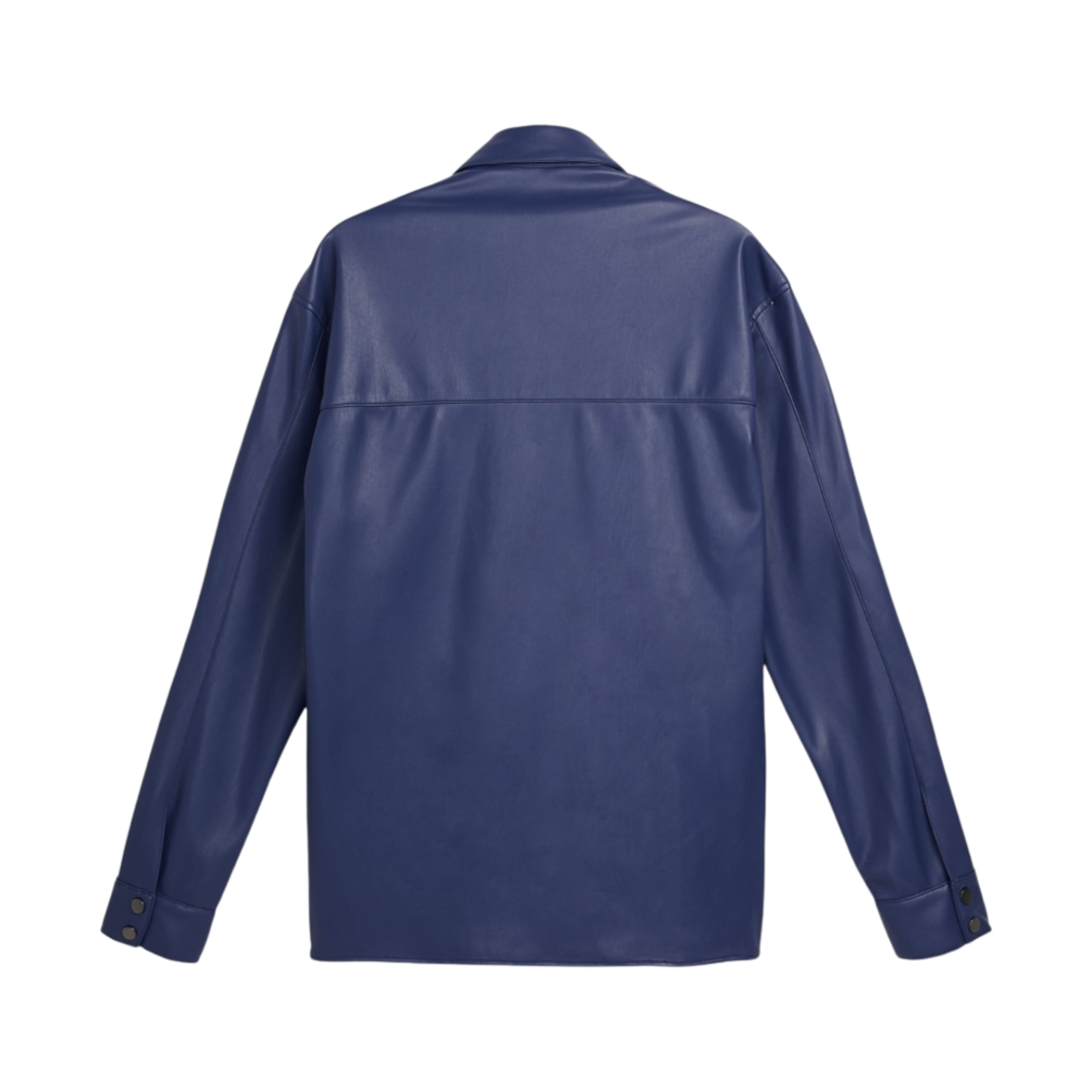 자라 페이크 레더 오버셔츠 블루(Zara Faux Leather Overshirt Blue) - 2