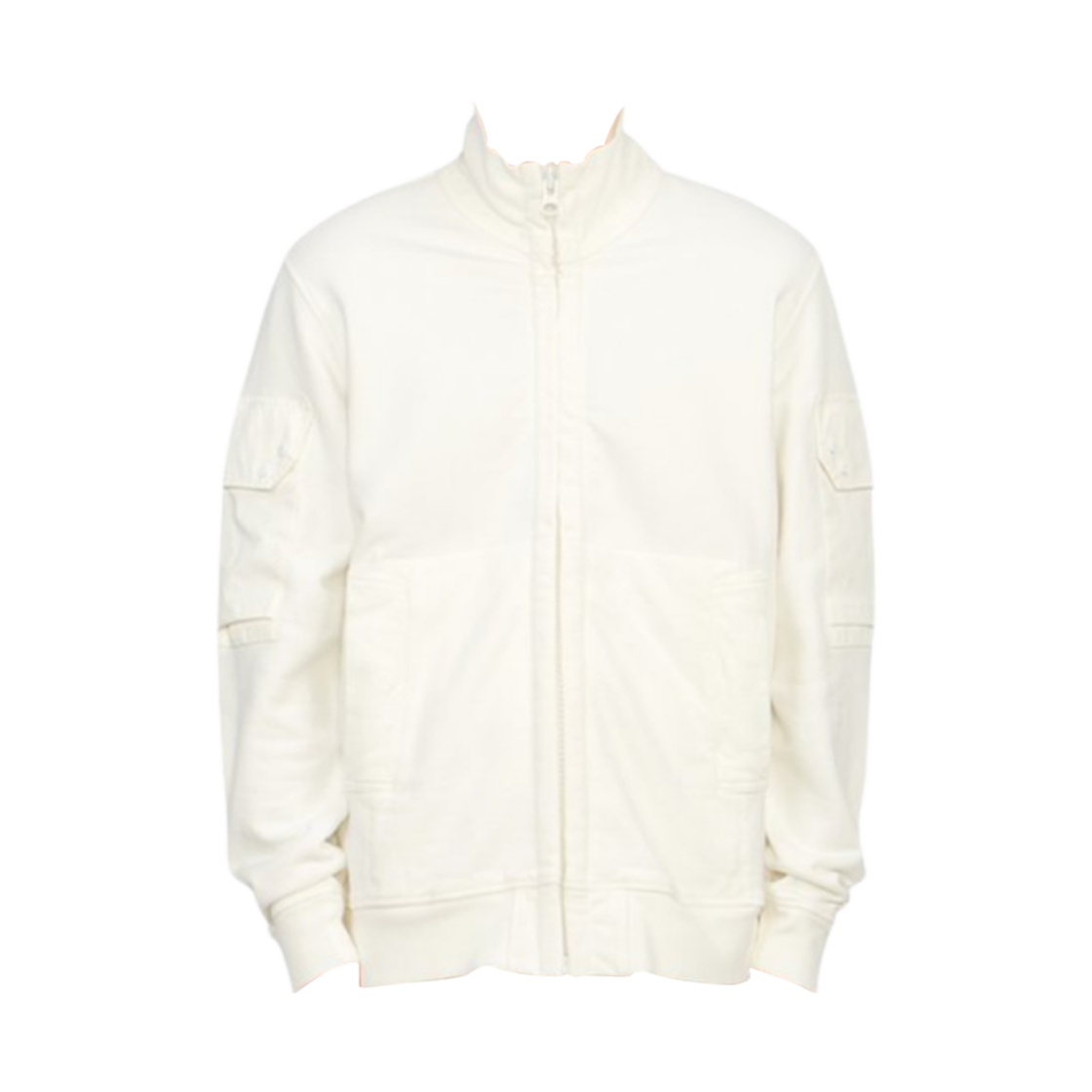 텐씨 기모 로고 패치 집업 자켓 화이트(Ten C Kimono Logo Patch Zip-Up Jacket White)