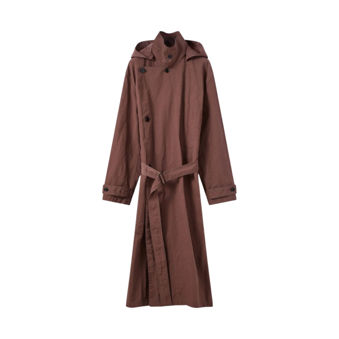 르메르 나일론 캔버스 라이트 트렌치 코트 러셋 브라운