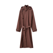 Lemaire Nylon Canvas Light Trench Coat Russet Brown