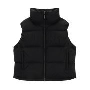 (W) Matin Kim Big Logo Point Down Vest Black