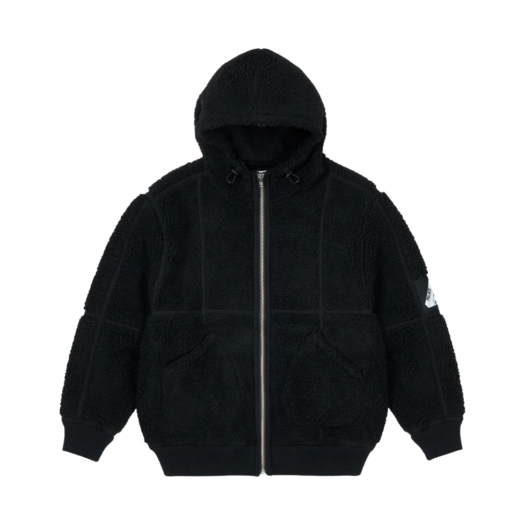 Palace Sherpa Hooded Jacket Black - 22FW