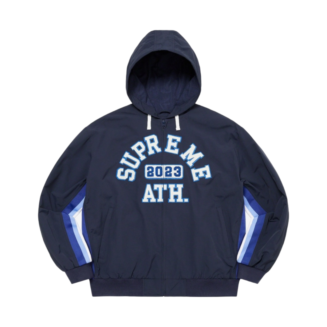 슈프림 아플리케 후드 트랙 자켓 네이비 - 23SS