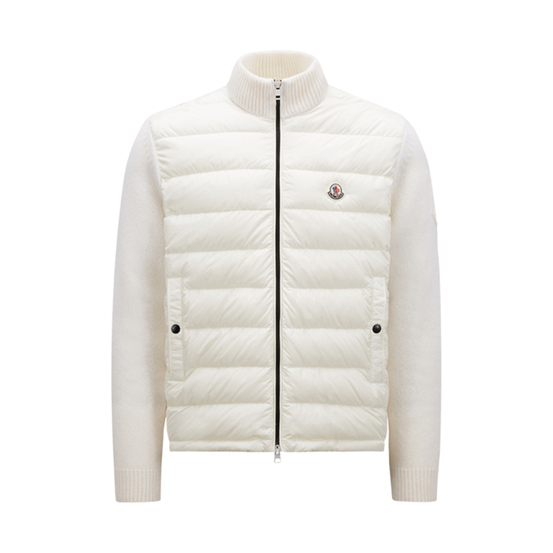 몽클레르 패딩 코튼 집업 가디건 화이트 - 24SS(Moncler Padded Cotton Zip-Up Cardigan White - 24SS)
