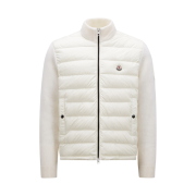 Moncler Padded Cotton Zip-Up Cardigan White - 24SS