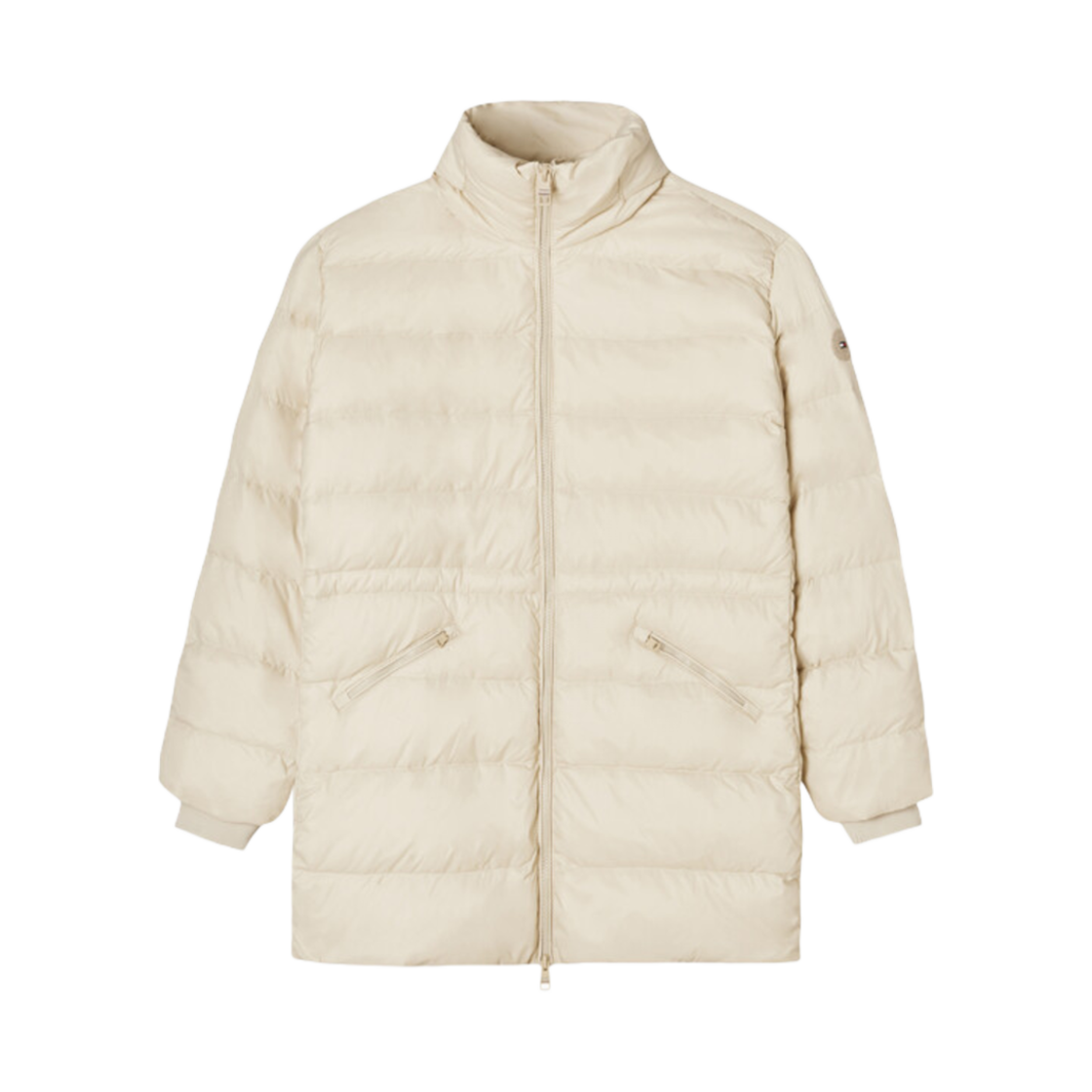 T22E9QCT090WT1ACI (W) Tommy Jeans Funnel Neck Down Coat Classic Beige
