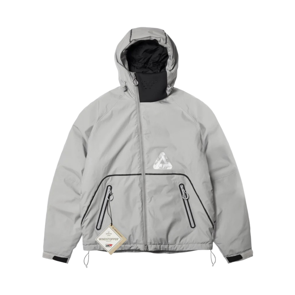 - Palace Gore-Tex Windstopper Mask Jacket Ghost Grey - 23FW