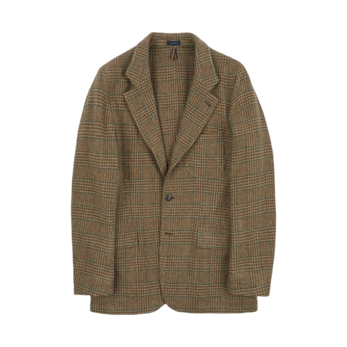 DR2A2F-24518-01-303-34 Drake's Prince of Wales Check Shetland Tweed Games Blazer Mk. VII Brown