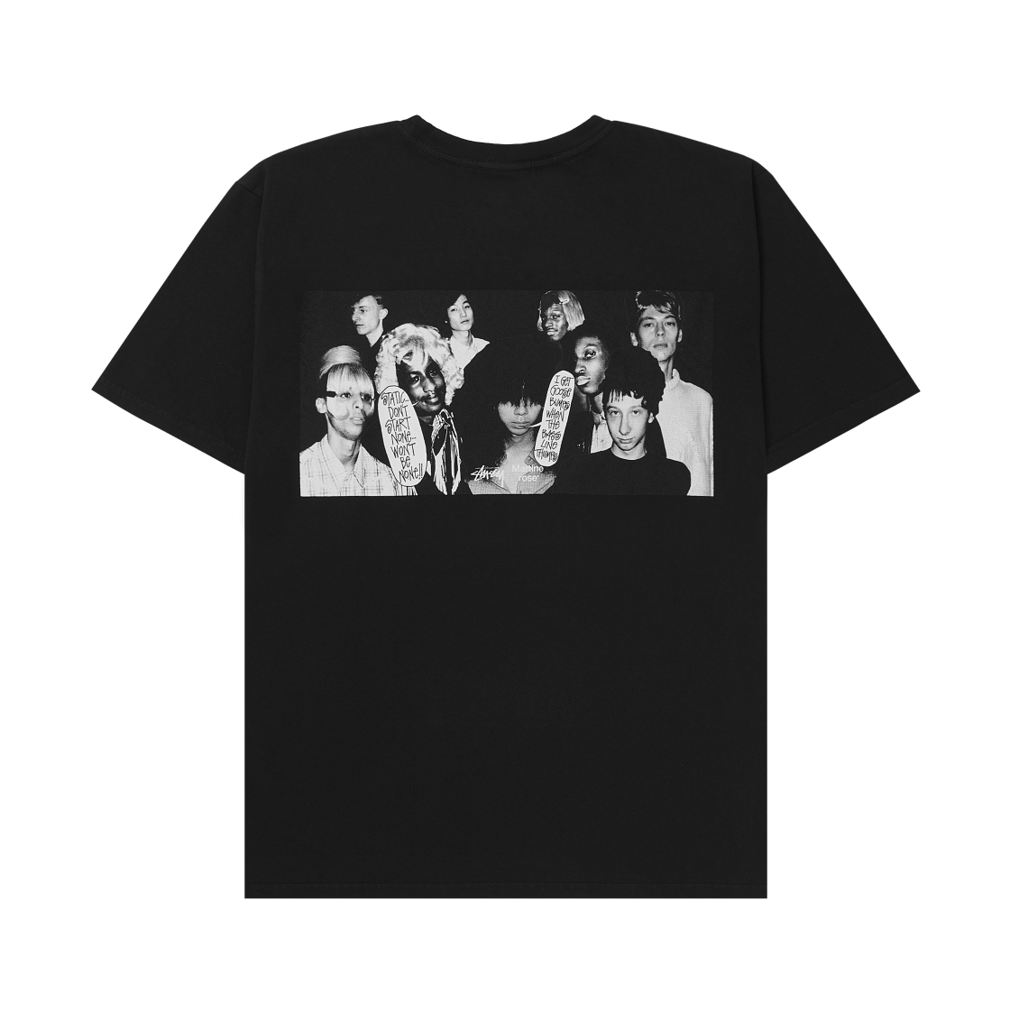 스투시 x 마틴 로즈 콜라주 피그먼트 다이드 티셔츠 블랙(Stussy x Martine Rose Collage Pigment Dyed T-Shirt Black)