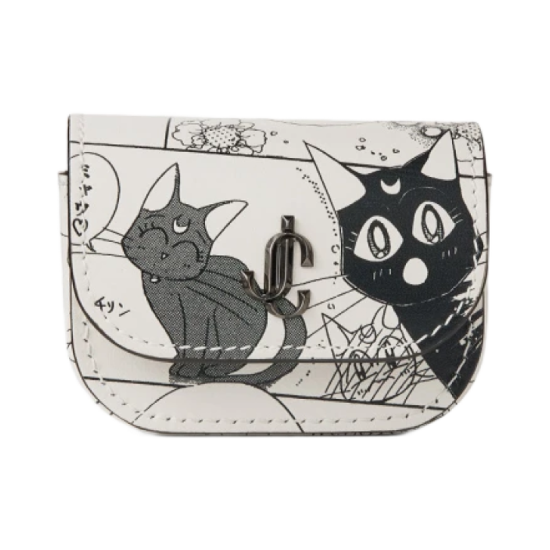 SMAIRPODSCASECQY Jimmy Choo x Pretty Guardian Sailor Moon Luna & Artemis & Diana Airpods Case Black White