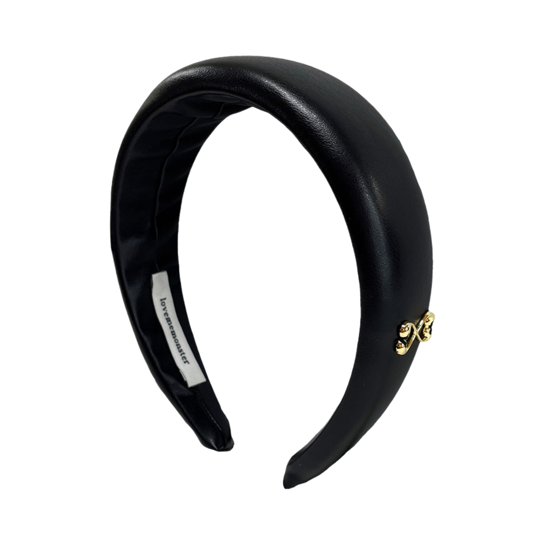 러브미몬스터 몬트 패딩 레더 머리띠 라지 블랙(lovememonster Mont Padding Leather Headband L Black) - 1