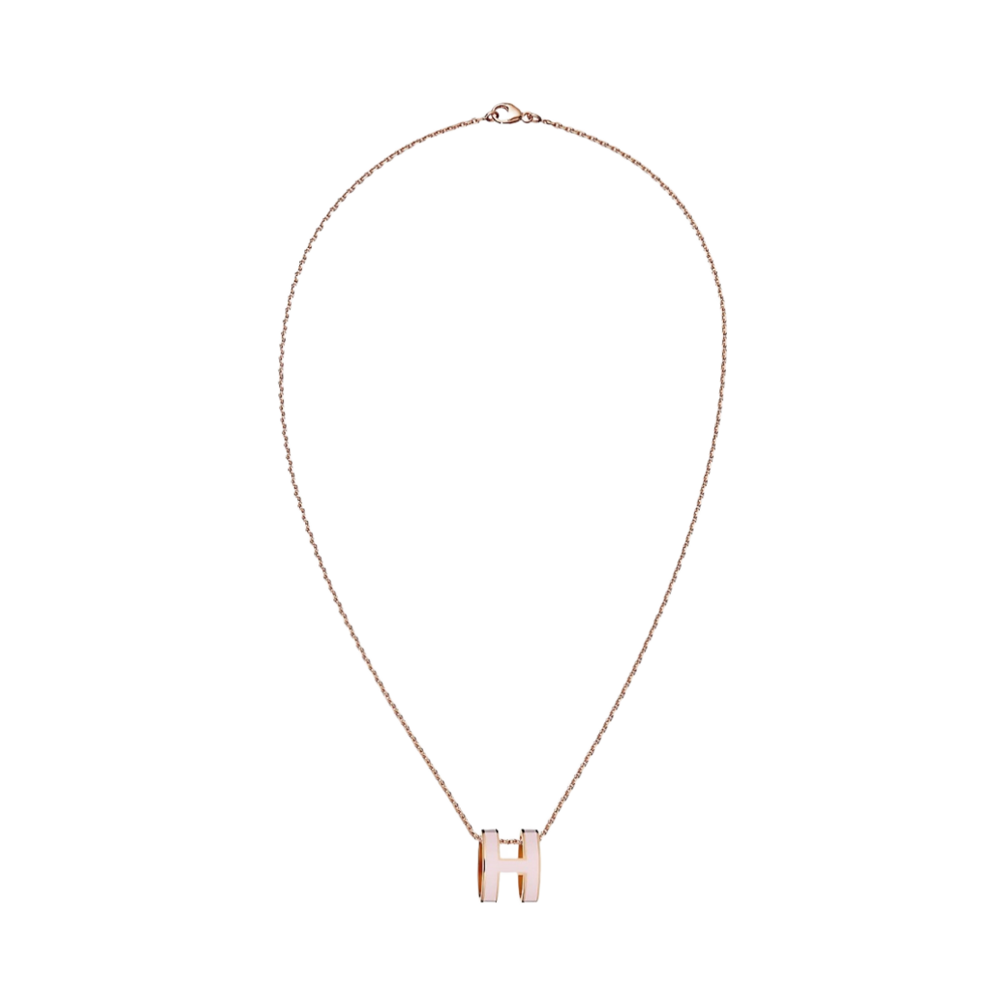 (W) 에르메스 팝아슈 펜던트 로즈 골드 하드웨어 & 로즈 드라제