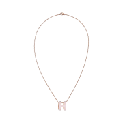 (W) Hermes Pop H Pendant Rose Gold & Rose Dragee