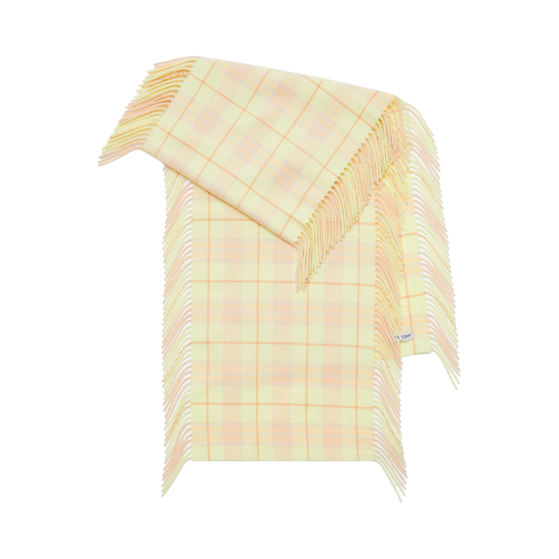 8079989 Burberry Check Cashmere Happy Muffler Sherbet