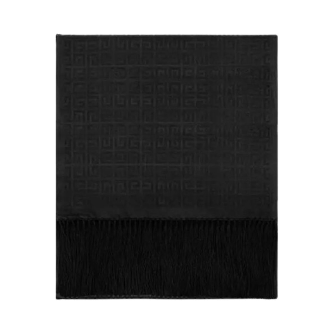 지방시 4G 모노그램 실크 울 프린지 머플러 블랙(Givenchy 4G Monogram Silk Wool Fringe Muffler Black)