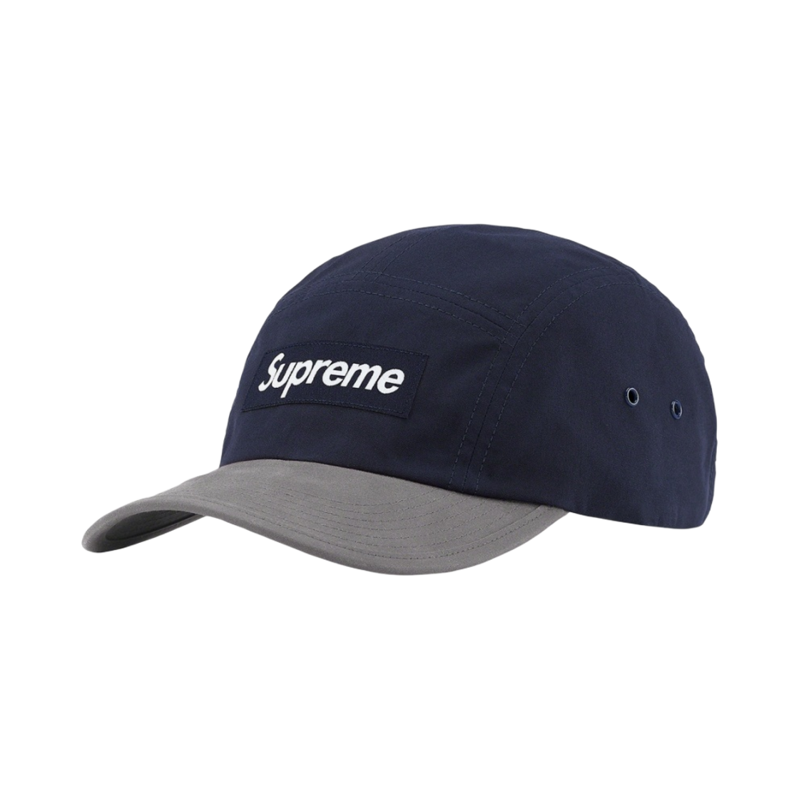 슈프림 왁스드 코튼 캠프캡 네이비 - 21FW