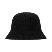 (W) COS Ribbed Merino Wool Bucket Hat Black
