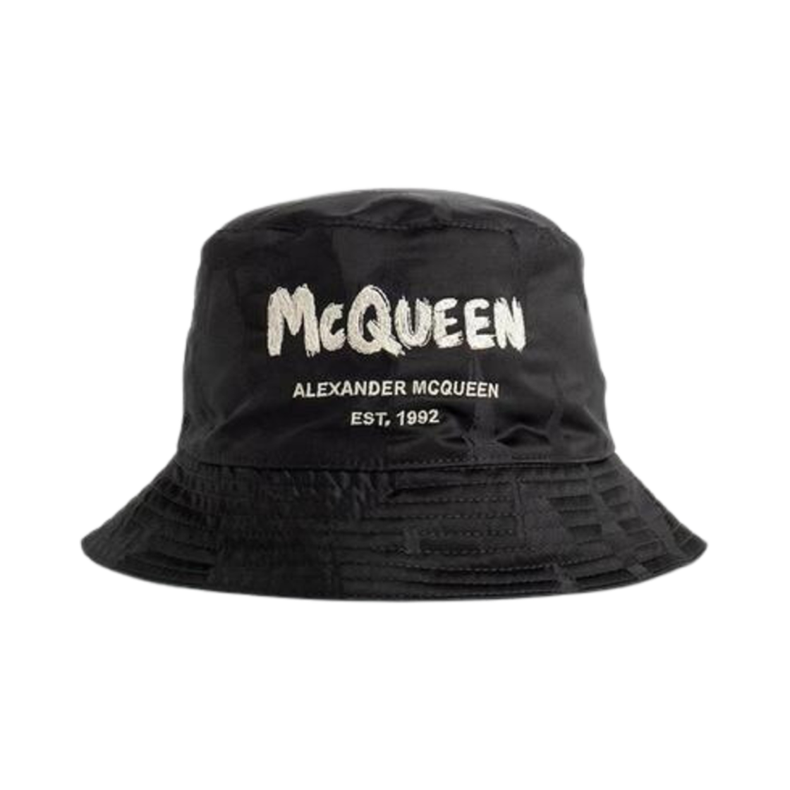 알렉산더 맥퀸 그래피티 버킷햇 블랙(Alexander McQueen Graffiti Bucket Hat Black)