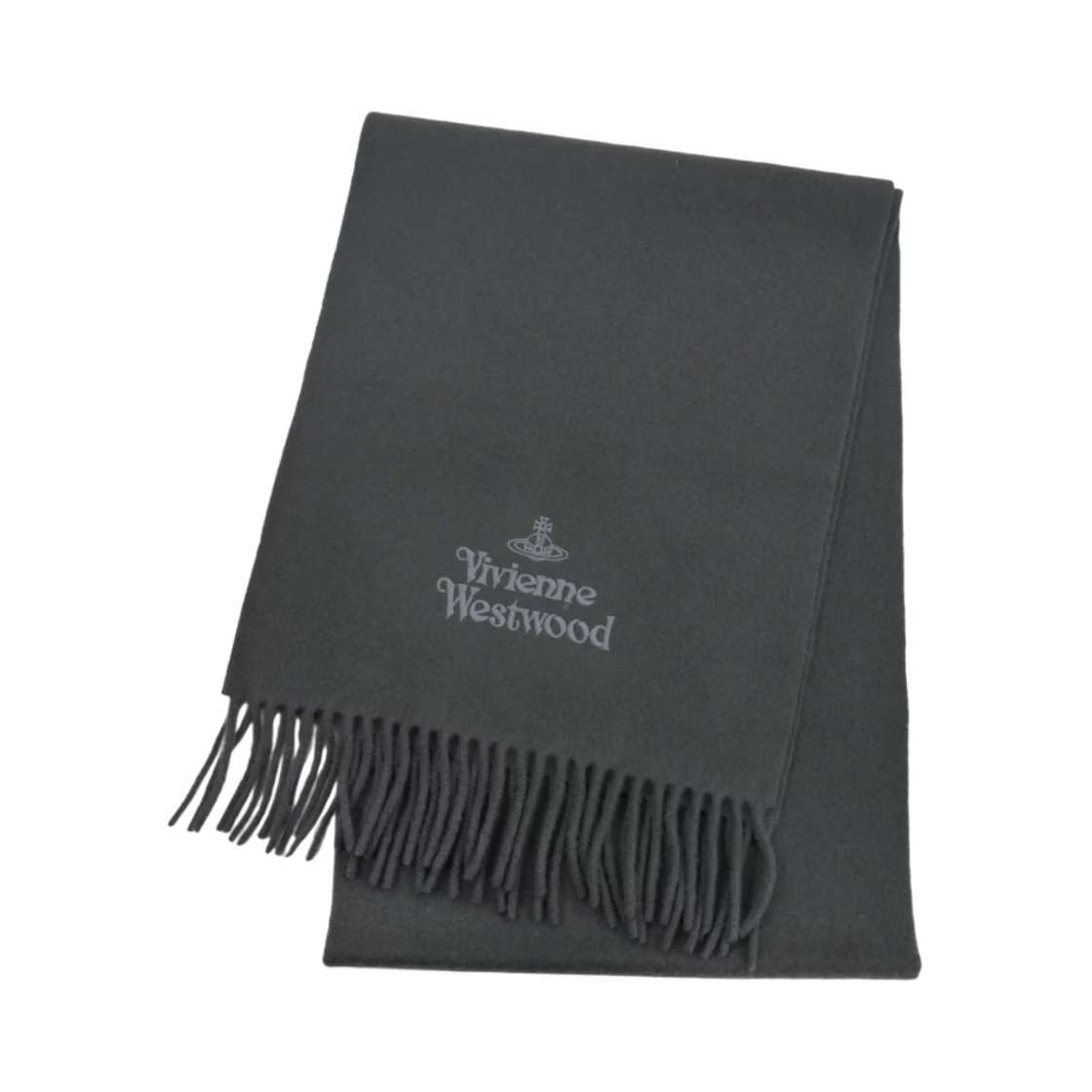비비안 웨스트우드 자수 로고 머플러 앤트러사이트(Vivienne Westwood Embroidered Logo Muffler Anthracite)