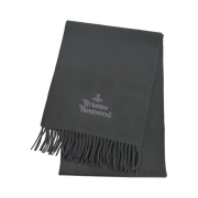 Vivienne Westwood Embroidered Logo Muffler Anthracite