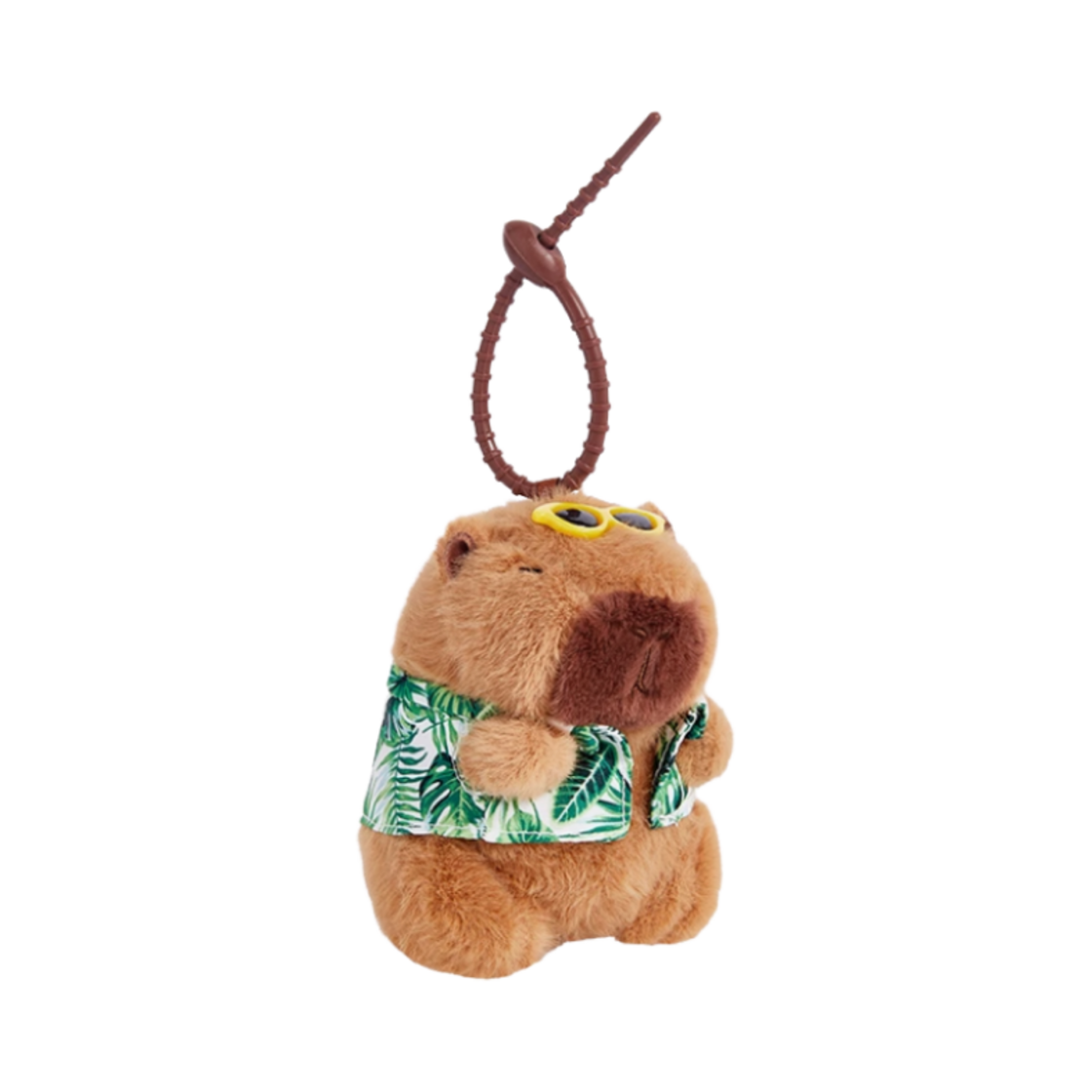 더 그린 파티 카피바라 썸머 그린 셔츠 키체인 브라운(The Green Party Capybara Summer Green Shirt Keychain Brown)