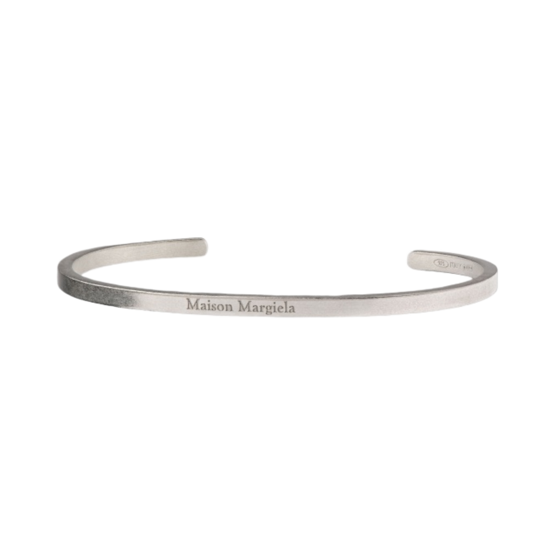 SM1UY0064SV0158951 Maison Margiela Logo Cuff Palladium
