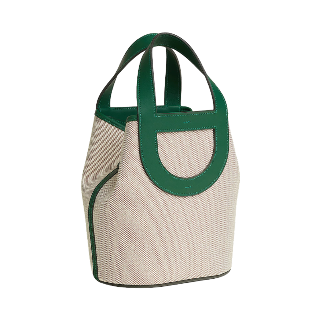 에르메스 인 더 루프 18 백 H 캔버스 스위프트 카프스킨 & 골드 하드웨어 에크류 베쥬 베르 모옌(Hermes In The Loop 18 Bag H Canvas Swift Calfskin & Gold Ecru Beige Vert Moyen) - 2