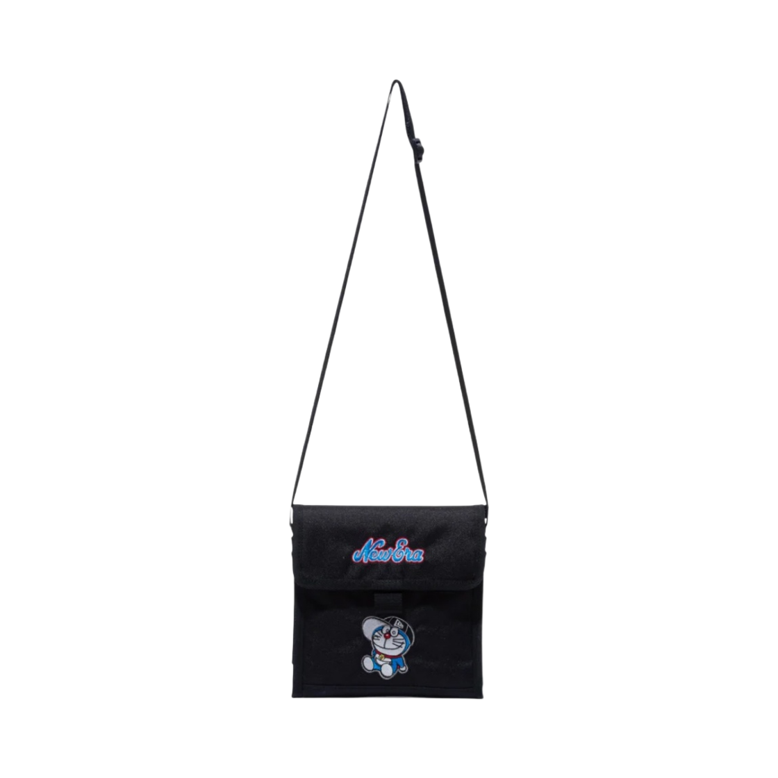 뉴에라 x 도라에몽 스퀘어 넥 파우치 0.5L 도라에몽 캡 블랙(New Era x Doraemon Square Neck Pouch 0.5L Doraemon Cap Black)