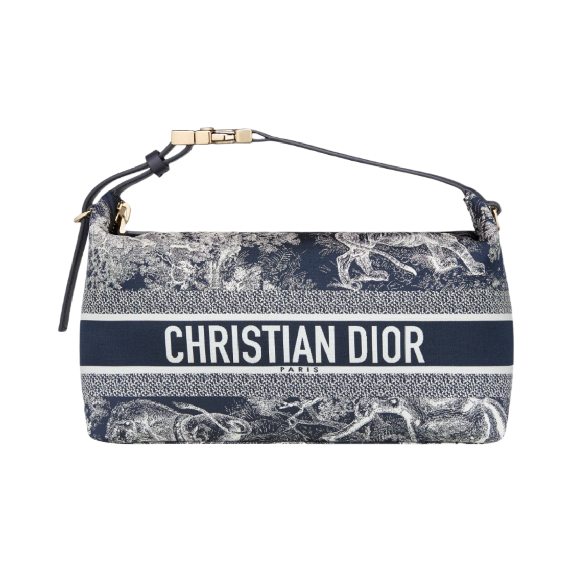 S5554OTEU-M928 Dior Medium DiorTravel Nomad Pouch Toile de Jouy Reverse Technical Fabric Blue