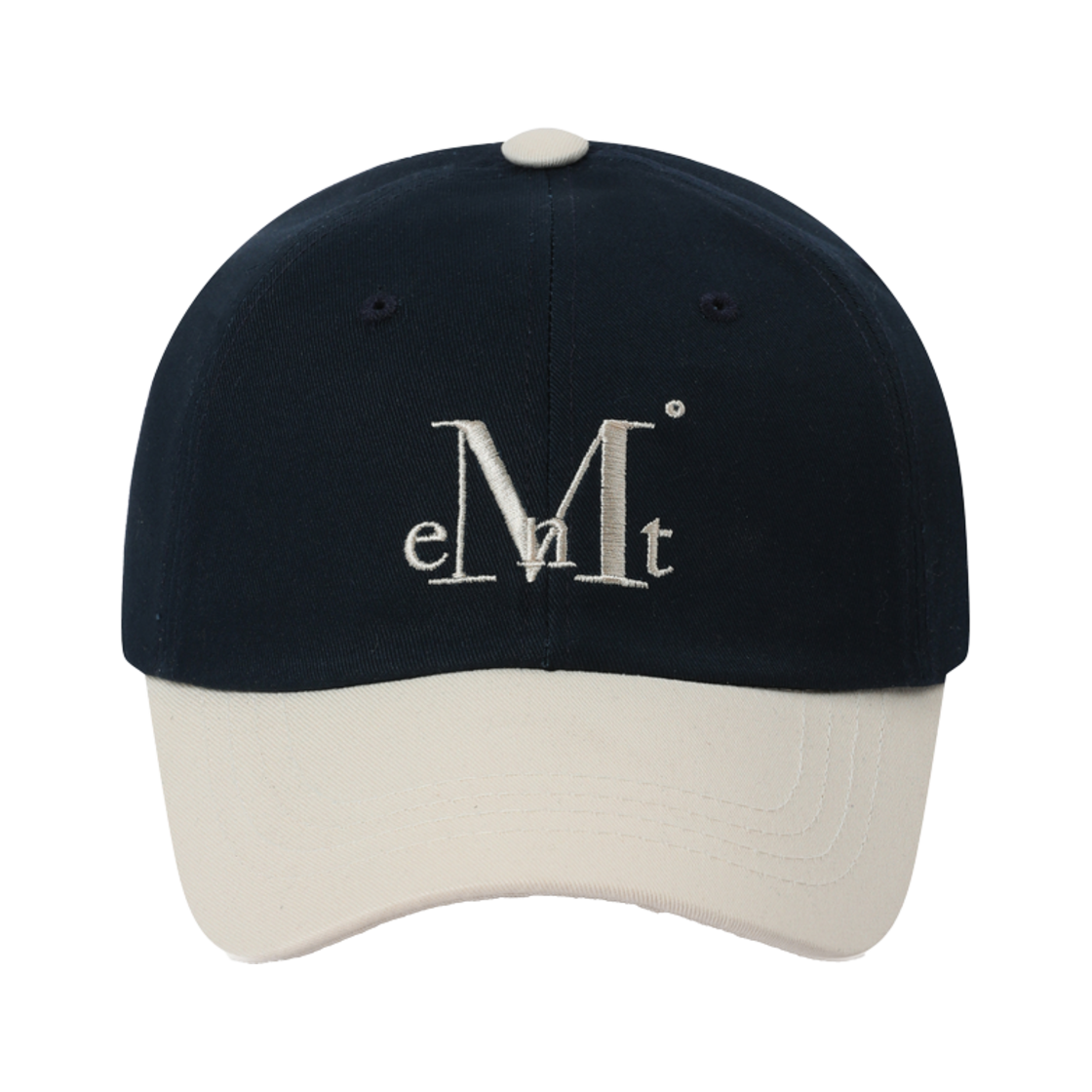 무센트 시그니처 투 톤 배색 볼캡 네이비-바닐라(MUCENT Signature Two Tone Ballcap Navy-Vanilla)