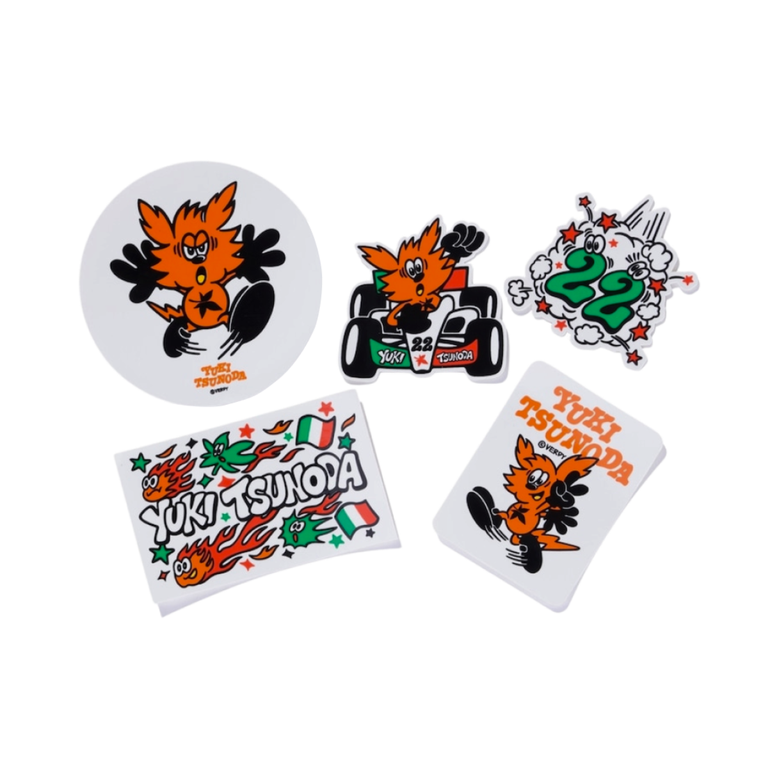 - Verdy x Yuki Tsunoda Sticker Set Multicolor