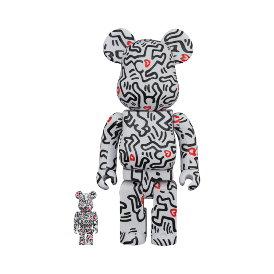베어브릭 키스 해링 #8 100% & 400% 세트(Bearbrick Keith Haring #8 100% & 400% Set) - 1