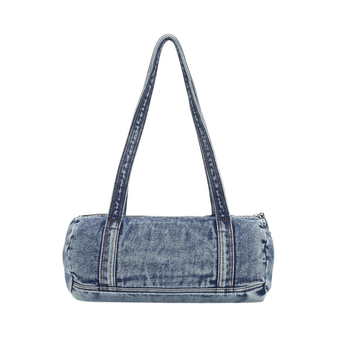 마뗑킴 로고 워시드 데님 더플백 블루(Matin Kim Logo Washed Denim Duffel Bag Blue) - 2