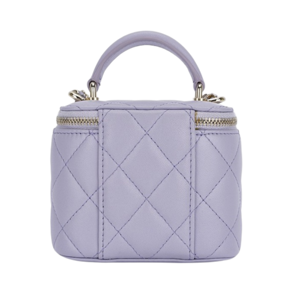 샤넬 스몰 체인 코스메틱 케이스 램스킨 & 골드 메탈 라이트 퍼플(Chanel Small Vanity With Chain Lambskin & Gold Light Purple) - 2