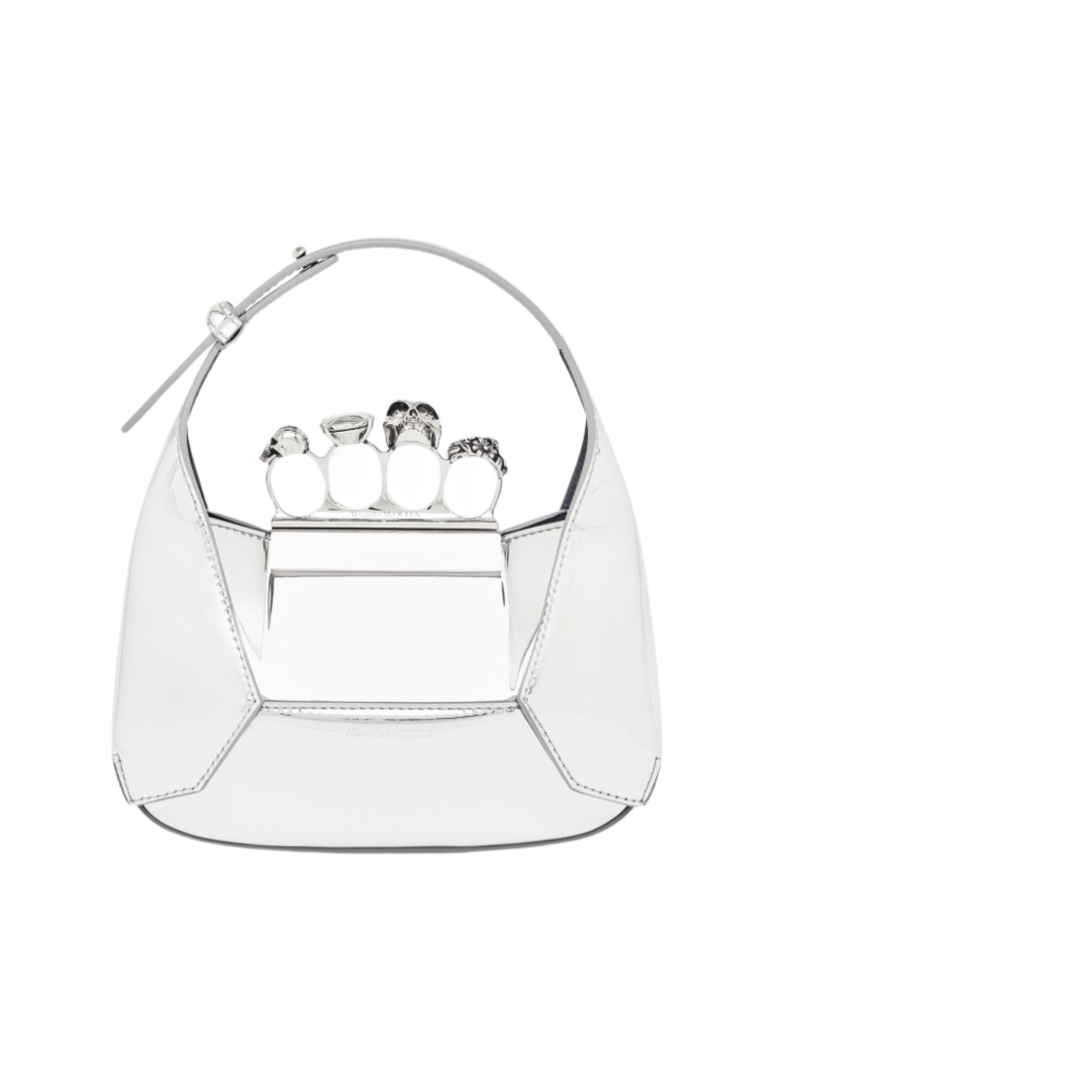 알렉산더 맥퀸 미니 쥬얼 호보백 실버