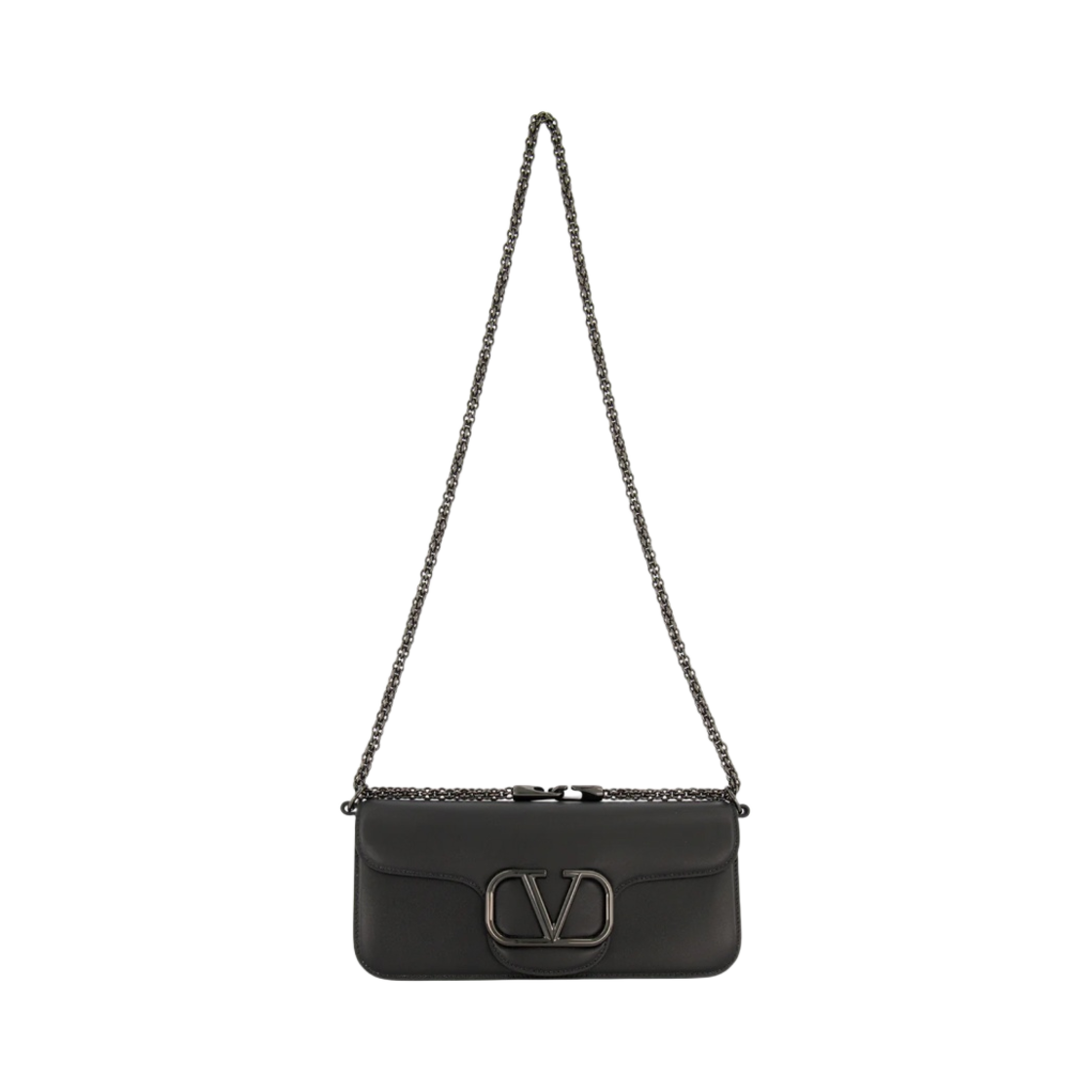 발렌티노 브이로고 시그니쳐 카프스킨 로코 숄더백 블랙(Valentino Vlogo Signature Calfskin Loco Shoulder Bag Black) - 4