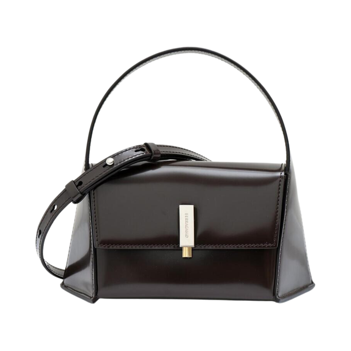 213971-762806 Ferragamo Geometric Bag Black